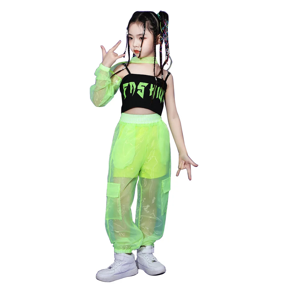 Kids Model Sets Girls Mesh Sleeve Pants Vest Children Teen Jazz Hip Hop Dance Costumes Streetwear Fashion Clothing Tracksuit
Kids Model Sets Girls Mesh Sleeve Pants Vest Children Teen Jazz Hip Hop Dance Costumes Streetwear Fashion Clothing Tracksuit
