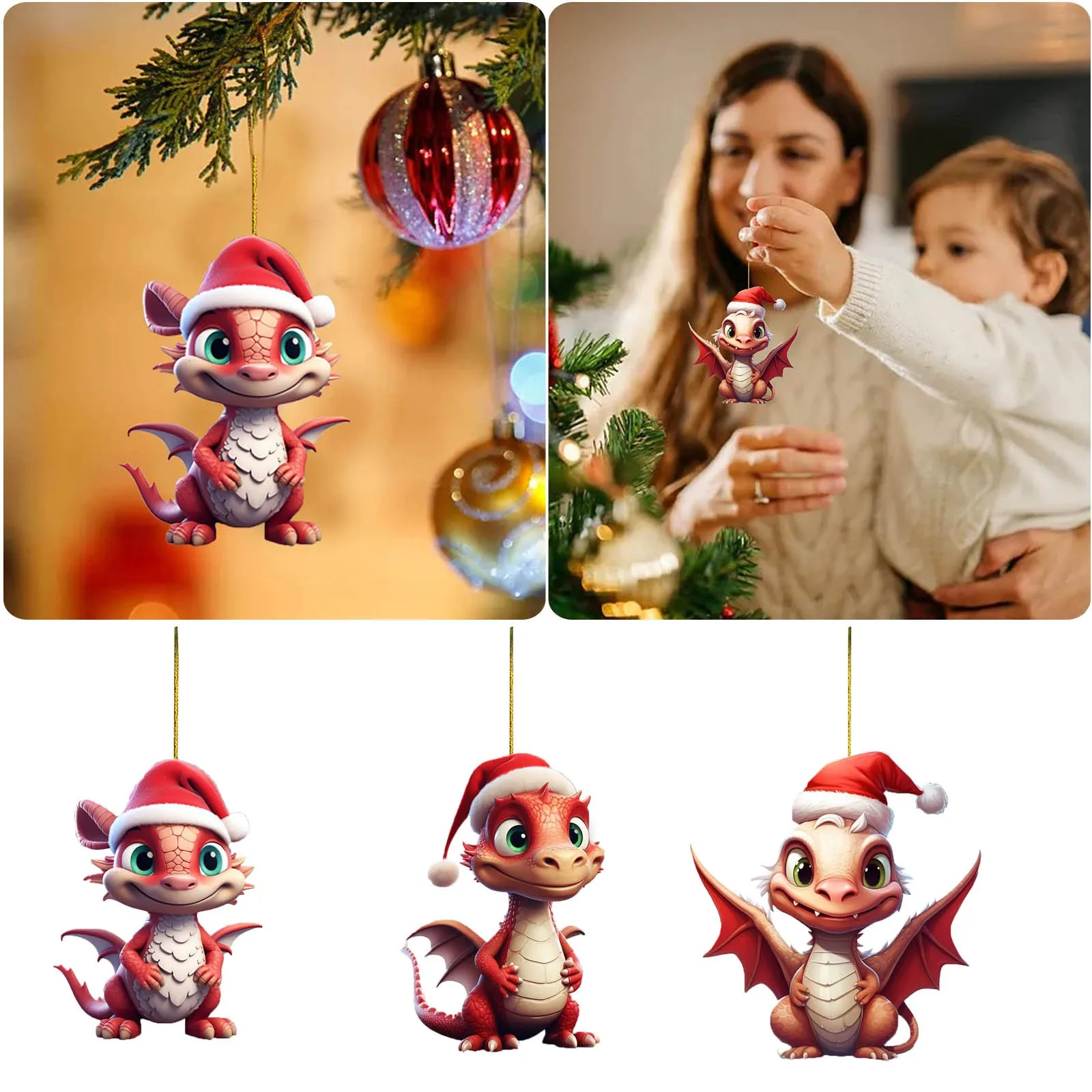 Xmas Cute Dragon Baby Hanging Ornament Christmas Tree Pendant Decorations Doll Gift Car Key Chain Ornaments Home Party Decor 2D
Xmas Cute Dragon Baby Hanging Ornament Christmas Tree Pendant Decorations Doll Gift Car Key Chain Ornaments Home Party Decor 2D