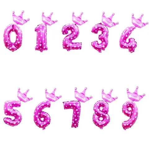 32inch Large Helium Air Digit Figure Big Prince and Princess Crown Number Foil Balloon Birthday Party Decorations Kids Blue & Pi
32inch Large Helium Air Digit Figure Big Prince and Princess Crown Number Foil Balloon Birthday Party Decorations Kids Blue & Pi