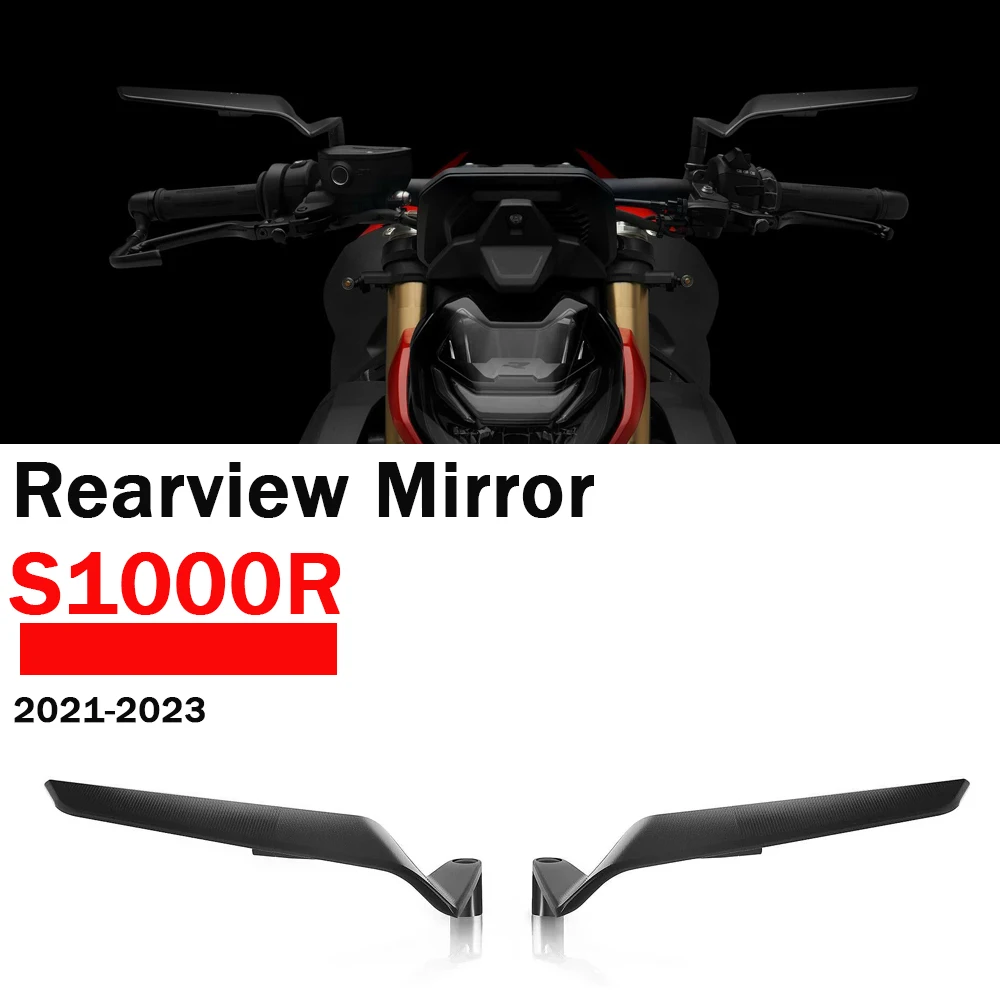 

For BMW S 1000 R S 1000R 2021-2023 Motorcycle Wing Mirrors S1000 R Stealth Mirrors Sports Winglets Mirror Kit Adjustable Mirrors