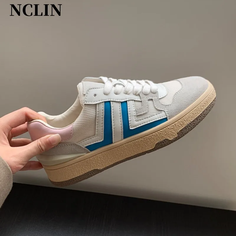 

New Designer Sneakers For Women Round Toe Lace-up Platform Shoes Spring/Summer Casual Shoes Vulcanized Shoes zapatos de mujer