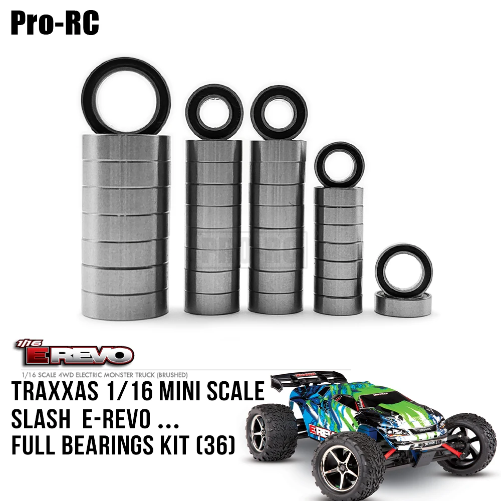 For Traxxas 1/16 Mini Slash E-Revo ERevo Summit Rally Full Bearings Kit (36Pcs) Rc Car Parts
For Traxxas 1/16 Mini Slash E-Revo ERevo Summit Rally Full Bearings Kit (36Pcs) Rc Car Parts