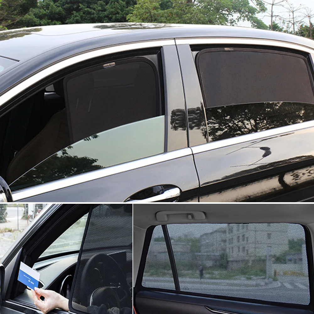 

For Mercedes Benz E Class W211 2002-2009 Car Sunshade Shield Rear Side Baby Window Sun Shade Visor Front Back Windshield Curtain