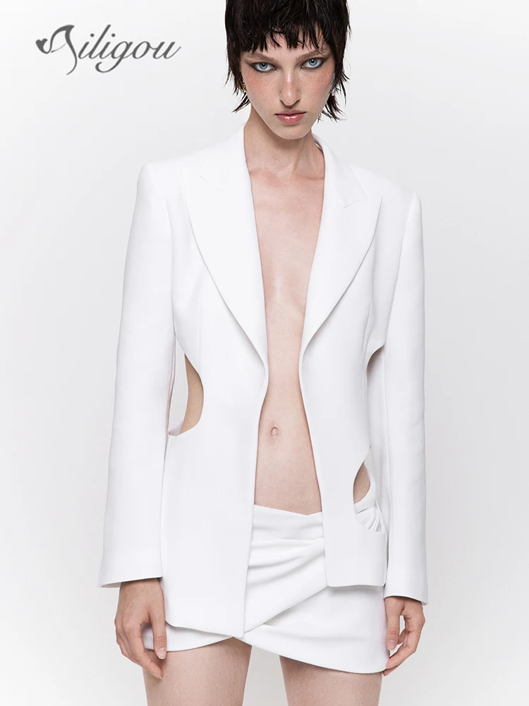 Ailigou 2023 New Summer White Women'S Long-Sleeved Split Two-Piece Bodycon Mini Suit Fashion Nightclub Party Women'S Set
Ailigou 2023 New Summer White Women'S Long-Sleeved Split Two-Piece Bodycon Mini Suit Fashion Nightclub Party Women'S Set