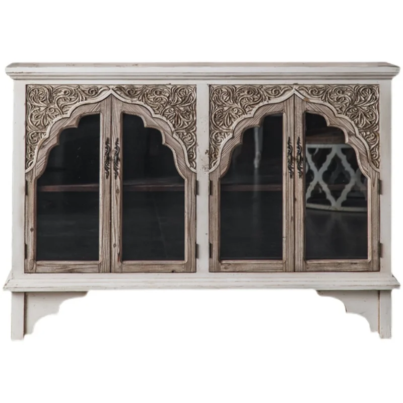 American Country Home Art Furniture Solid Wood Vintage Engraving Entrance Curio Wall Storage High Cabinet home accessories
American Country Home Art Furniture Solid Wood Vintage Engraving Entrance Curio Wall Storage High Cabinet home accessories