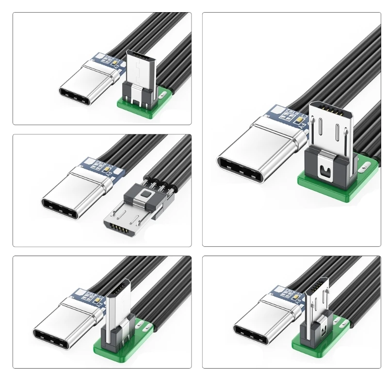 Straight Angled USB2.0 TypeC to MicroUSB Data Flat FPC Cable for Disk & Phone Charging & Data
Straight Angled USB2.0 TypeC to MicroUSB Data Flat FPC Cable for Disk & Phone Charging & Data