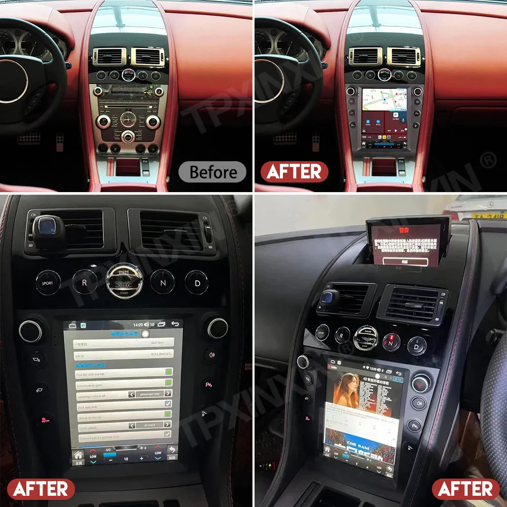 

For Aston Martin 2005-2015 Tesla Style audio 2 din android receiver tesla style auto multimedia DVDplayer