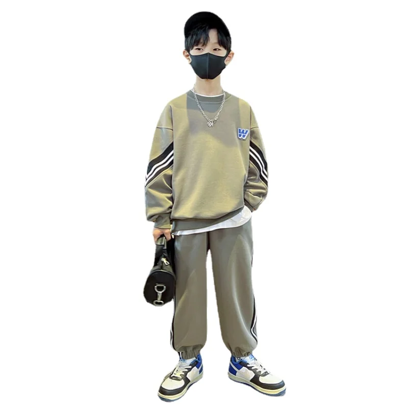 Fashion New Children's Clothing Spring Casual Letter Sweatshirt + Side Striped Pant 2pcs Streetwear Outfits For Boys Sets 4-14 Y
Fashion New Children's Clothing Spring Casual Letter Sweatshirt + Side Striped Pant 2pcs Streetwear Outfits For Boys Sets 4-14 Y