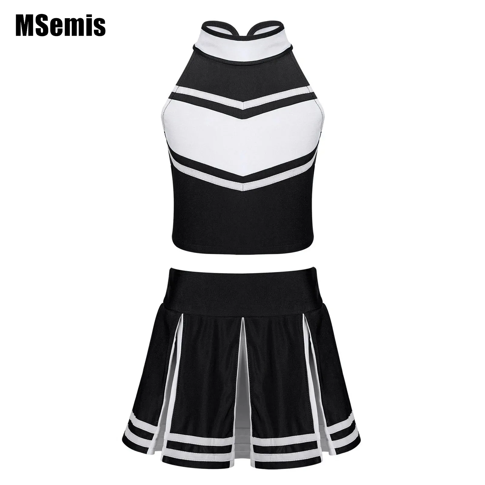 Children Gleeing Cheerleader Outfit Kids Girls Sleeveless Zipper Top with Pleated Skirt School Girl Uniforms Set Cosplay Costume
Children Gleeing Cheerleader Outfit Kids Girls Sleeveless Zipper Top with Pleated Skirt School Girl Uniforms Set Cosplay Costume