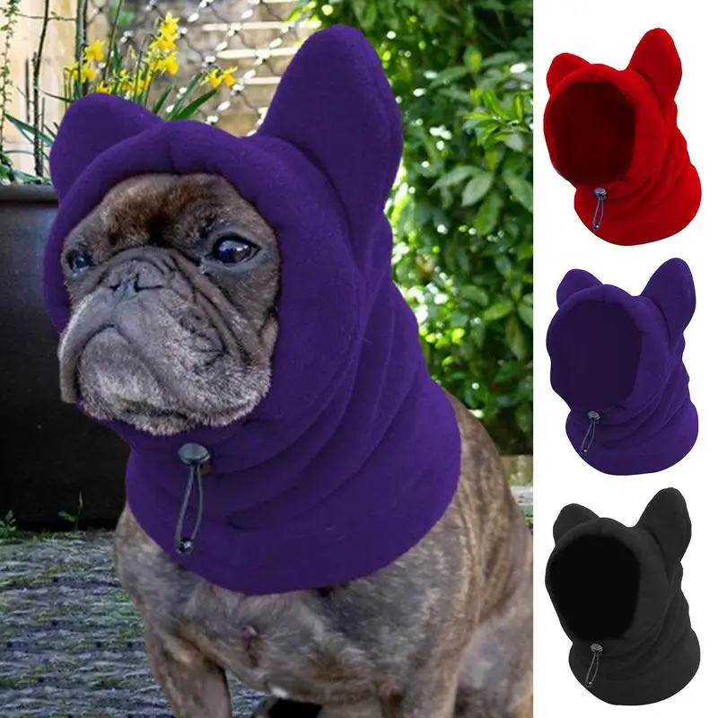 

Dog Winter Hat Cold Weather Warm Hat Cozy Polar Thickened Fleece Dog Hoodie Warm Stylish Dog Headwear Suitable for outdoor