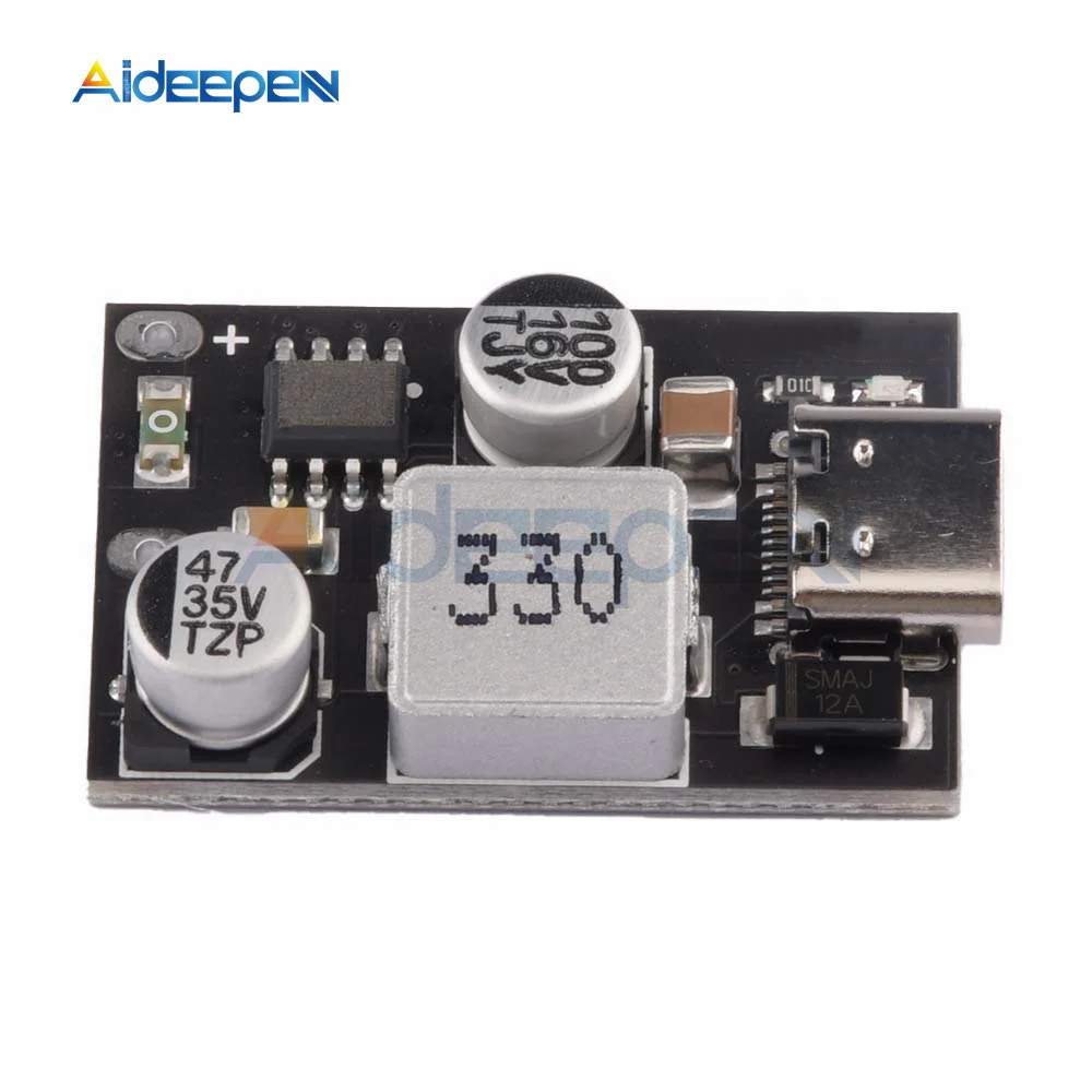Type C 20W Fast Charge Module PD3.0 PPS QC3.0 SCP Quick Charging 5V 3.5A/9V 2.2A/12V 1.65A Overcurrent Short Circuit Protection
Type C 20W Fast Charge Module PD3.0 PPS QC3.0 SCP Quick Charging 5V 3.5A/9V 2.2A/12V 1.65A Overcurrent Short Circuit Protection