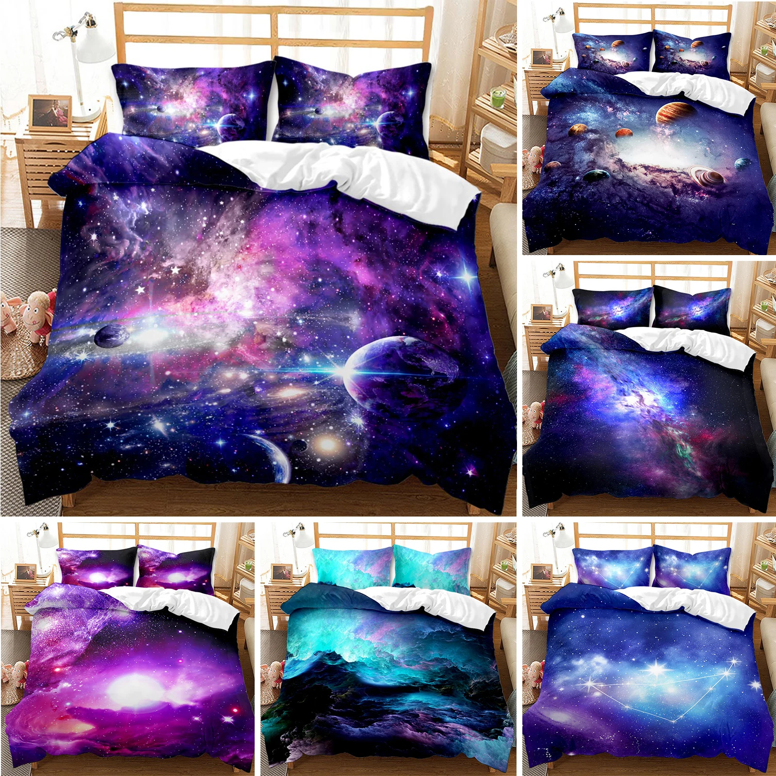 Galaxy Universe Outer Space Bedding Set Duvet Cover Bedroom Comforter Single Twin King Size Quilt Cover Home Textile 2/3PCS
Galaxy Universe Outer Space Bedding Set Duvet Cover Bedroom Comforter Single Twin King Size Quilt Cover Home Textile 2/3PCS