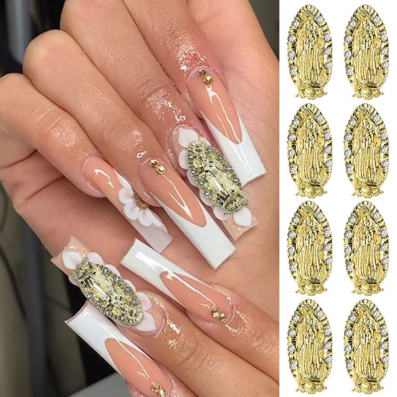 3D Virgin Mary Nail Art Charms Gold Nail Charms for Acrylic Nails San Judas Nail Charm Metal Nail Jewels for Nail Art Supplies
3D Virgin Mary Nail Art Charms Gold Nail Charms for Acrylic Nails San Judas Nail Charm Metal Nail Jewels for Nail Art Supplies
