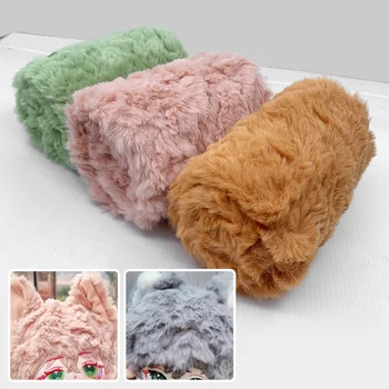 25x45cm Rabbit Faux Fur Fleece Fabric Soft Plush Fabric Pet Clothes Glove Lining Thickened Lamb Wool Fabric DIY Sewing Material