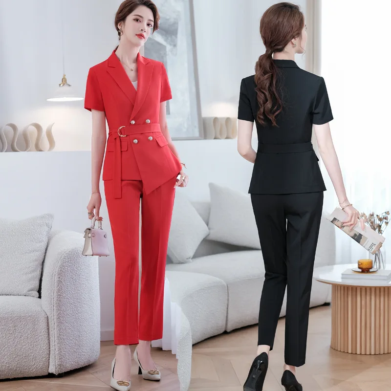 Red Suit Women's High-End Temperament Goddess Temperament Business Wear Beauty Salon Workwear Short-Sleeved Suit Jacket Summer
Red Suit Women's High-End Temperament Goddess Temperament Business Wear Beauty Salon Workwear Short-Sleeved Suit Jacket Summer