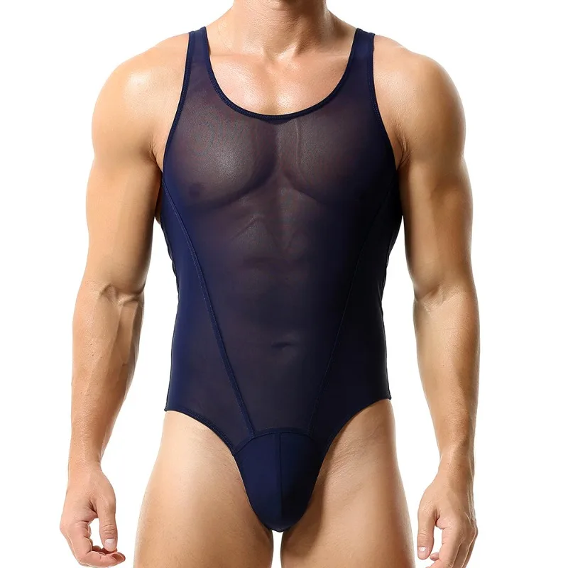 Sheer Bodysuits Men Sexy Mesh Sleeveless Rompers See Through Underwear Bulge Pouch Jumpsuits Gay Male Bodybuilding Muscle Vest
Sheer Bodysuits Men Sexy Mesh Sleeveless Rompers See Through Underwear Bulge Pouch Jumpsuits Gay Male Bodybuilding Muscle Vest
