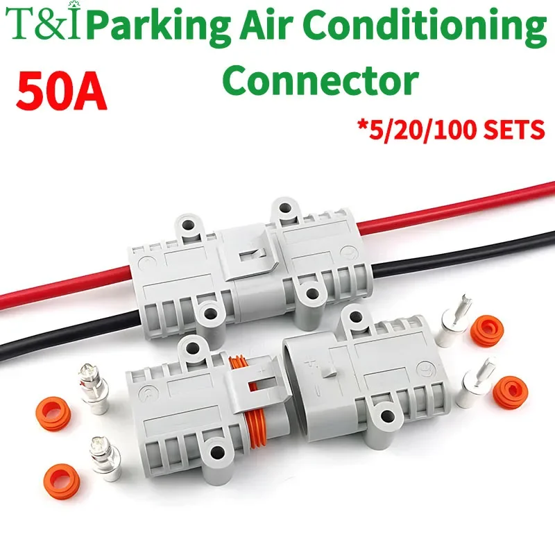 5/20/100 Sets Anderson Waterproof Plug 50A Male Female Connector Parking Air Conditioning 24V High Current Docking Socket
5/20/100 Sets Anderson Waterproof Plug 50A Male Female Connector Parking Air Conditioning 24V High Current Docking Socket