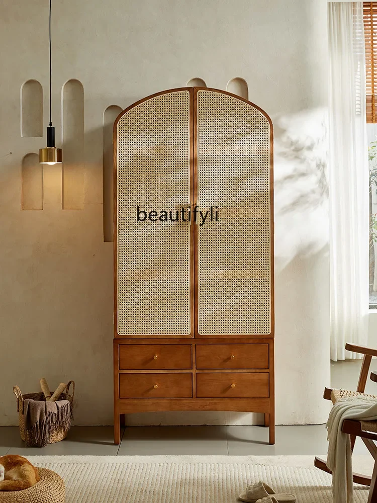 Vintage Solid Wood Rattan Storage Cabinet B & B Hotel High Cabinet Bookcase Display Decorative Storage Cabinet
Vintage Solid Wood Rattan Storage Cabinet B & B Hotel High Cabinet Bookcase Display Decorative Storage Cabinet
