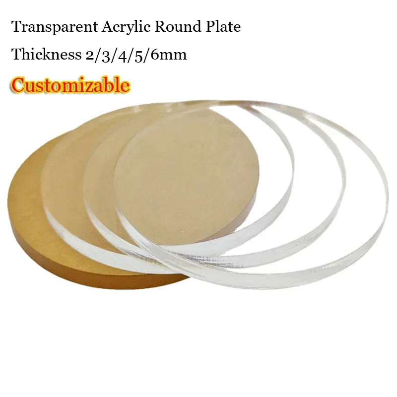 1Pc Transparent Acrylic Round Board Plate Plastic Sheet Plexiglass Disc Glass Partition DIY Customized Thickness 2/3/4/5/6mm
1Pc Transparent Acrylic Round Board Plate Plastic Sheet Plexiglass Disc Glass Partition DIY Customized Thickness 2/3/4/5/6mm