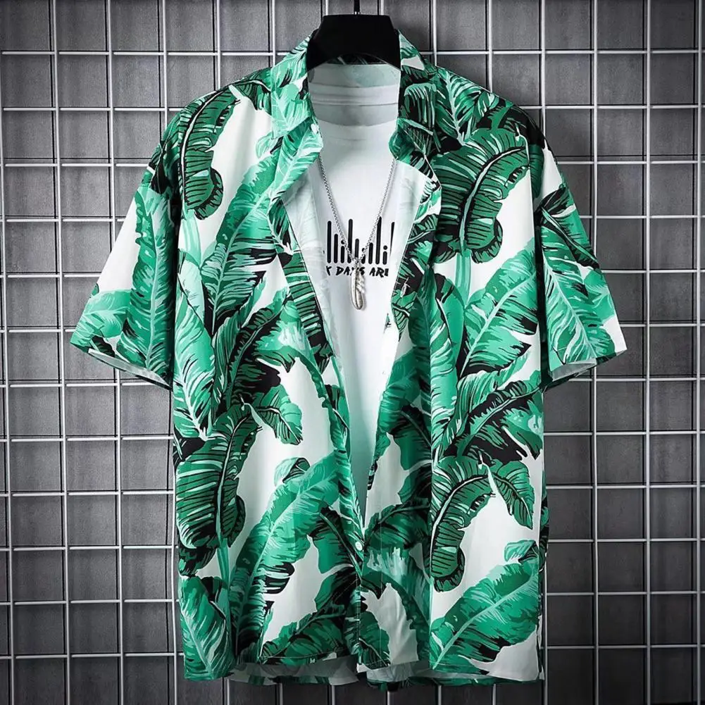 Beach Outfit Tropical Leaves Print Hawaiian Style Shirt Shorts Set with Elastic Drawstring Waist Pockets 2 Piece Outfit for Men
Beach Outfit Tropical Leaves Print Hawaiian Style Shirt Shorts Set with Elastic Drawstring Waist Pockets 2 Piece Outfit for Men