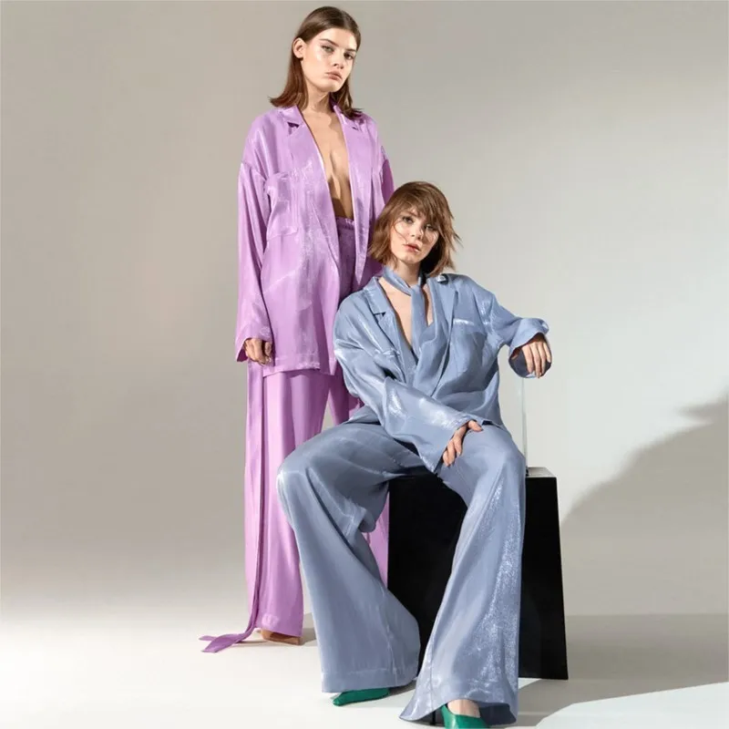Korean Dress Women 2023 Outfit Winter For Elegant Summer New Nightwear Ding Long Sleeve Satin Pants Outworn Loose Homewear Solid
Korean Dress Women 2023 Outfit Winter For Elegant Summer New Nightwear Ding Long Sleeve Satin Pants Outworn Loose Homewear Solid