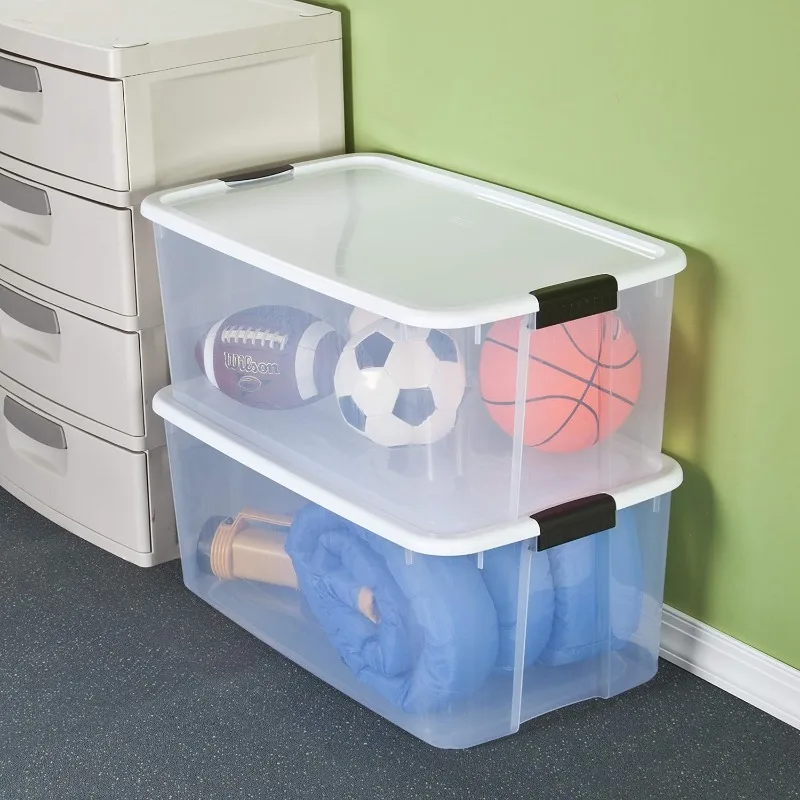 Sterilite 116 Qt Ultra защелка для коробки, Штабелируемый контейнер для хранения с крышкой, пластиковый контейнер с мощными защелками для организации
Sterilite 116 Qt Ultra защелка для коробки, Штабелируемый контейнер для хранения с крышкой, пластиковый контейнер с мощными защелками для организации