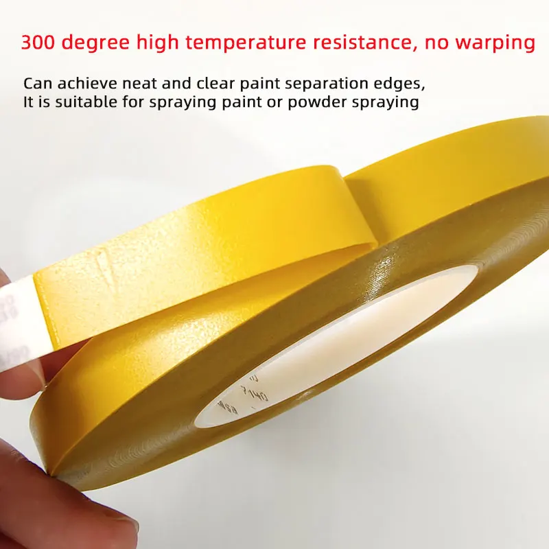 High Temperature Do Not Fall Off Suitable For Tesa Paper Tape Yellow Strong Adhesion Force 300 Degrees Without Curling Shrinkage
High Temperature Do Not Fall Off Suitable For Tesa Paper Tape Yellow Strong Adhesion Force 300 Degrees Without Curling Shrinkage