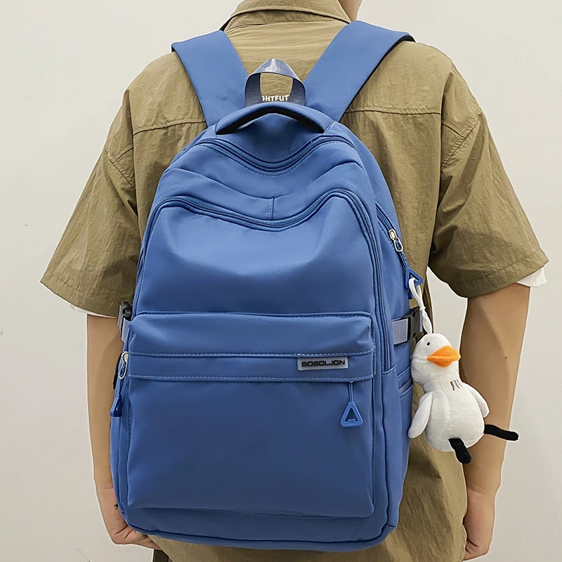 Unisex Blue Laptop Backpack Large Capacity Multi Pocket Lovers' Eco Nylon Cloth Knapsack Duck Pendant Sweethearts Roomy Rucksack
Unisex Blue Laptop Backpack Large Capacity Multi Pocket Lovers' Eco Nylon Cloth Knapsack Duck Pendant Sweethearts Roomy Rucksack