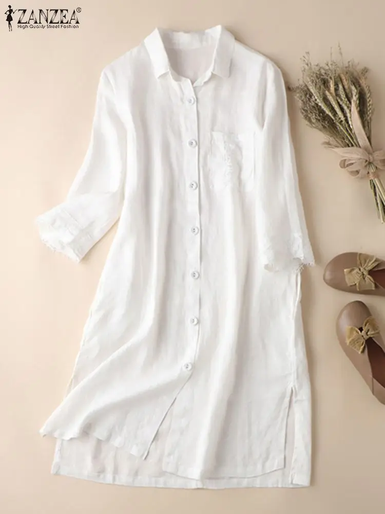 ZANZEA Elegant Lace Dresses For Women Autumn Sundress Causal Lapel Long Sleeve Vestidos Female Button Robe Oversize Shirt Dress
ZANZEA Elegant Lace Dresses For Women Autumn Sundress Causal Lapel Long Sleeve Vestidos Female Button Robe Oversize Shirt Dress