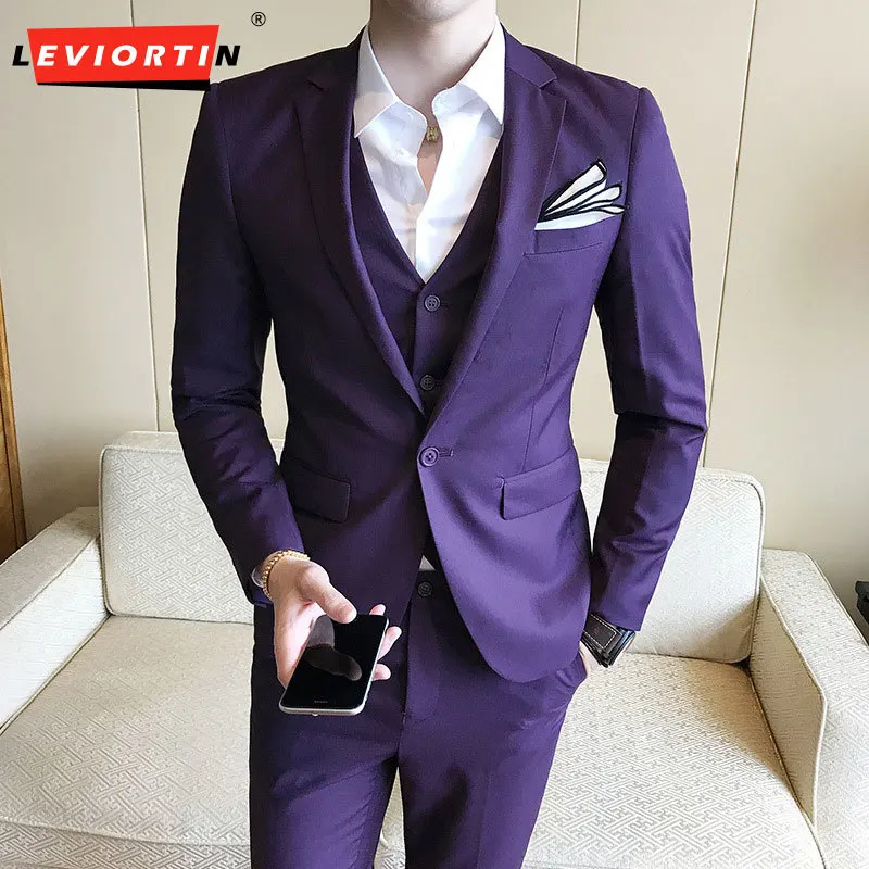 (Suit+Vest+Pants) 2023 New High end Brand Formal Business Men Set Three piece Bridegroom Wedding Dress Tailcoat Solid Color Set
(Suit+Vest+Pants) 2023 New High end Brand Formal Business Men Set Three piece Bridegroom Wedding Dress Tailcoat Solid Color Set
