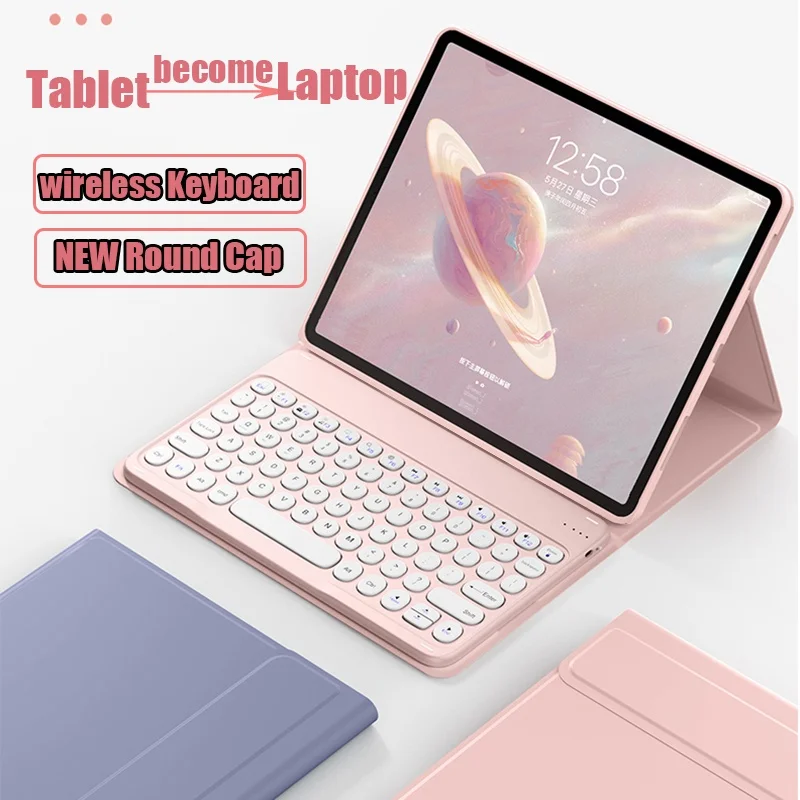 

for Xiaomi Pad 5 Pro 12.4 Wireless Keyboard for Xiaomi MiPad 5 Pro 12.4" Magnetic Detachable Bluetooth Keyboard Leather Cover