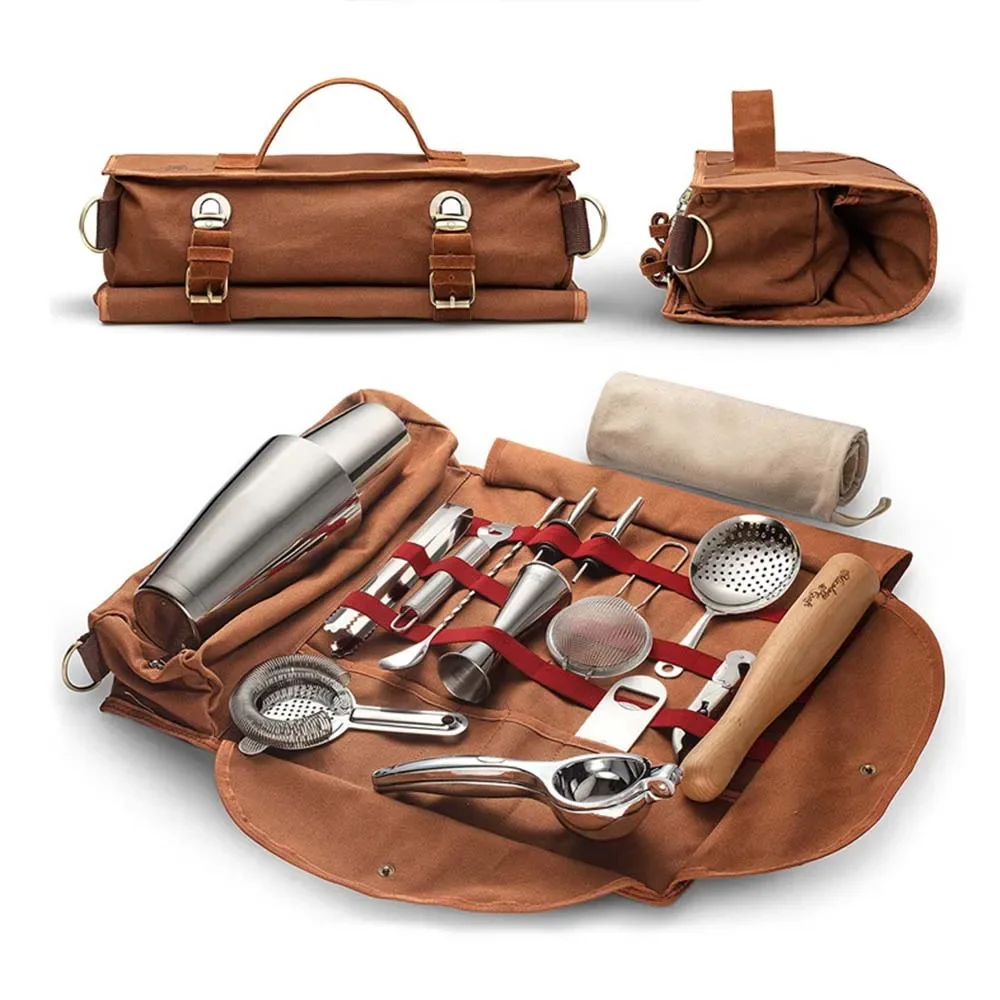 Bar Bartender Carrying Storage Bag Professional Toolkit Pack Tools for Home Bar Wine Cocktail Shaker Set Gadgets Bar Accessories
Bar Bartender Carrying Storage Bag Professional Toolkit Pack Tools for Home Bar Wine Cocktail Shaker Set Gadgets Bar Accessories