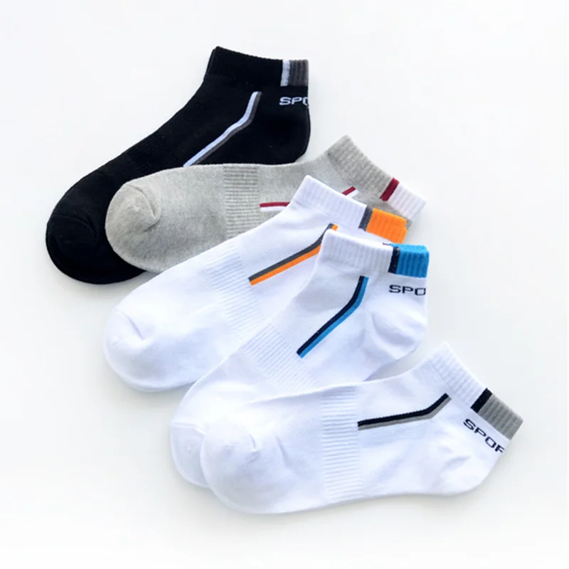 

Socks Stretchy Shaping Teenagers Short Sock Suit for All Season Non-slip Durable Male Socks Pure Cotton Low Top Hose