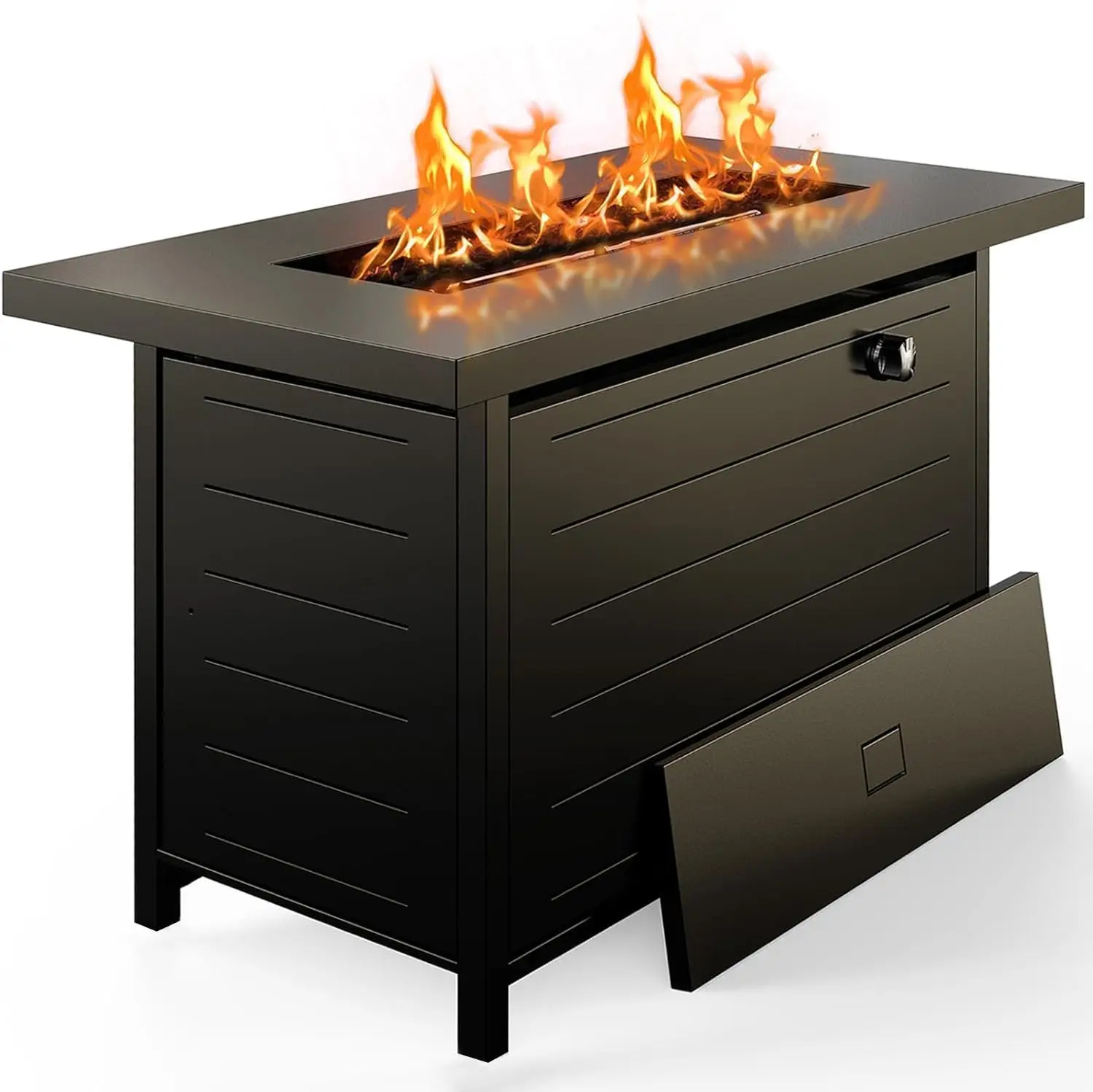 42 Inch Propane Fire Pit,60,000 BTU Steel Gas Fire Pit Table for Outside with Steel Lid and Lava Rock, 2 in 1 Fire Table Gatheri 
42 Inch Propane Fire Pit,60,000 BTU Steel Gas Fire Pit Table for Outside with Steel Lid and Lava Rock, 2 in 1 Fire Table Gatheri