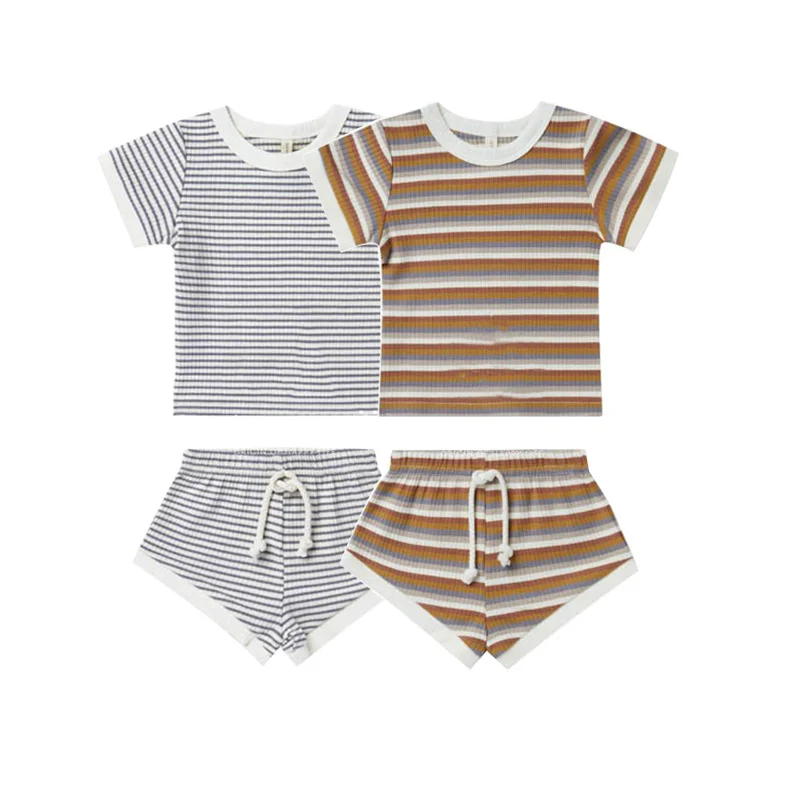 0-2Yrs Summer Striped Clothes For Newborn Baby Causal Cotton Short Sleeve T-Shirts Shorts 2Pcs Summer Unisex Baby Clothing
0-2Yrs Summer Striped Clothes For Newborn Baby Causal Cotton Short Sleeve T-Shirts Shorts 2Pcs Summer Unisex Baby Clothing