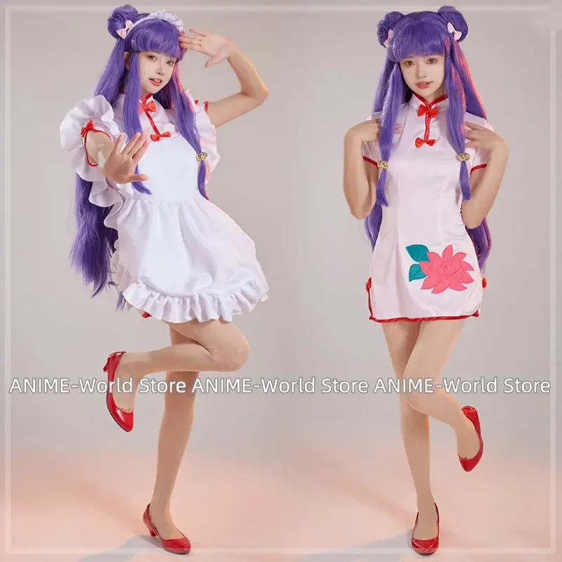 

Ranma ½ Ranma Nibun-no-Ichi Cheongsam Suit Cos Anime Gameboy Role Shampoo Cosplay Maid Dress Sexy Costume Full Set Wig