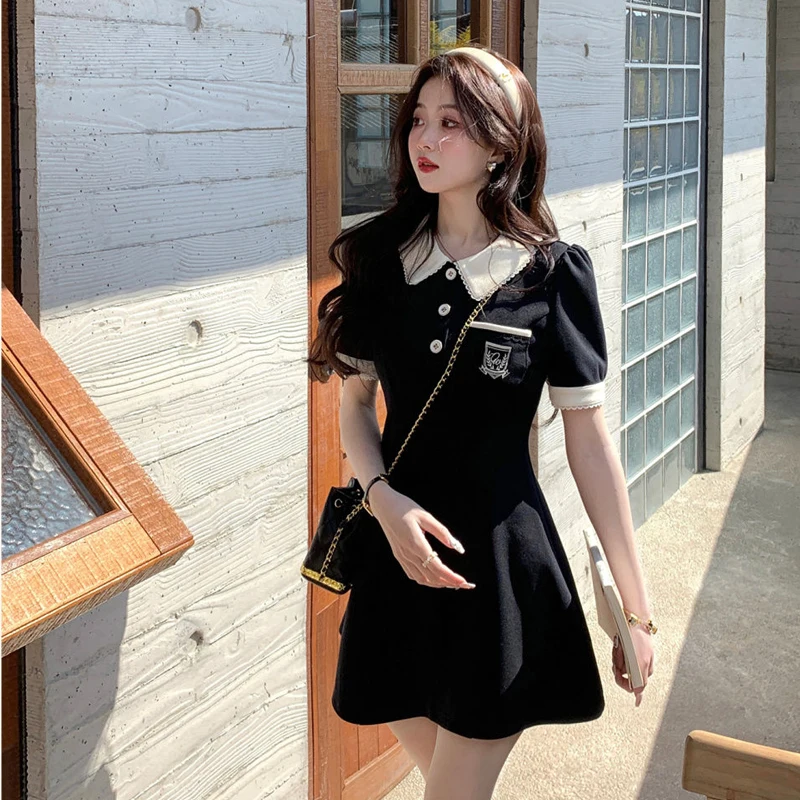 Polo One Pieces Korea Contrast Color Women's Dress With Collar Summer Sweet College Sundress Y2K Short Sleeve Mini Skirt Kpop
Polo One Pieces Korea Contrast Color Women's Dress With Collar Summer Sweet College Sundress Y2K Short Sleeve Mini Skirt Kpop