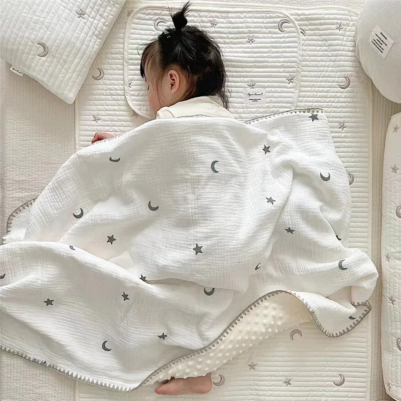 

Newborn Baby Blanket Muslin Swaddle Wrap Soft Baby Receiving Blankets Infant Stroller Crib Blanket Bedding Quilt Baby Stuff Item