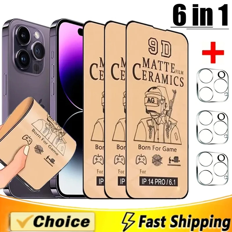 6in1 Soft Matte Ceramic Film for IPhone 15 14 13 12 11 Pro Max Mini 14Plus 15Plus Screen Protector+ Camera Lens Protector
6in1 Soft Matte Ceramic Film for IPhone 15 14 13 12 11 Pro Max Mini 14Plus 15Plus Screen Protector+ Camera Lens Protector