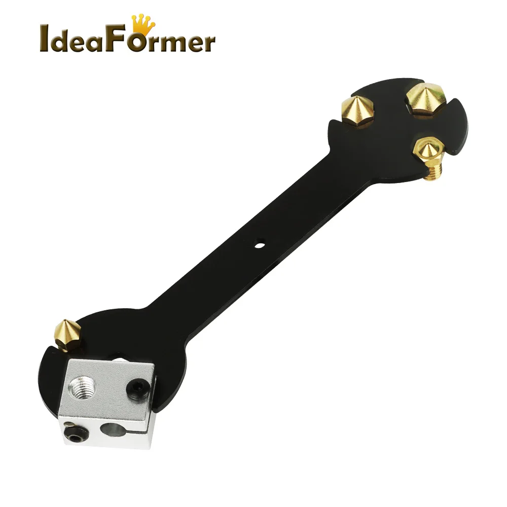 Nozzle Wrench 5 IN 1 Wrench Multi-Function Steel Spanner Wrench For E3D V6 MK8 Nozzle Heater Block tool 3D Printer Accessories
Nozzle Wrench 5 IN 1 Wrench Multi-Function Steel Spanner Wrench For E3D V6 MK8 Nozzle Heater Block tool 3D Printer Accessories