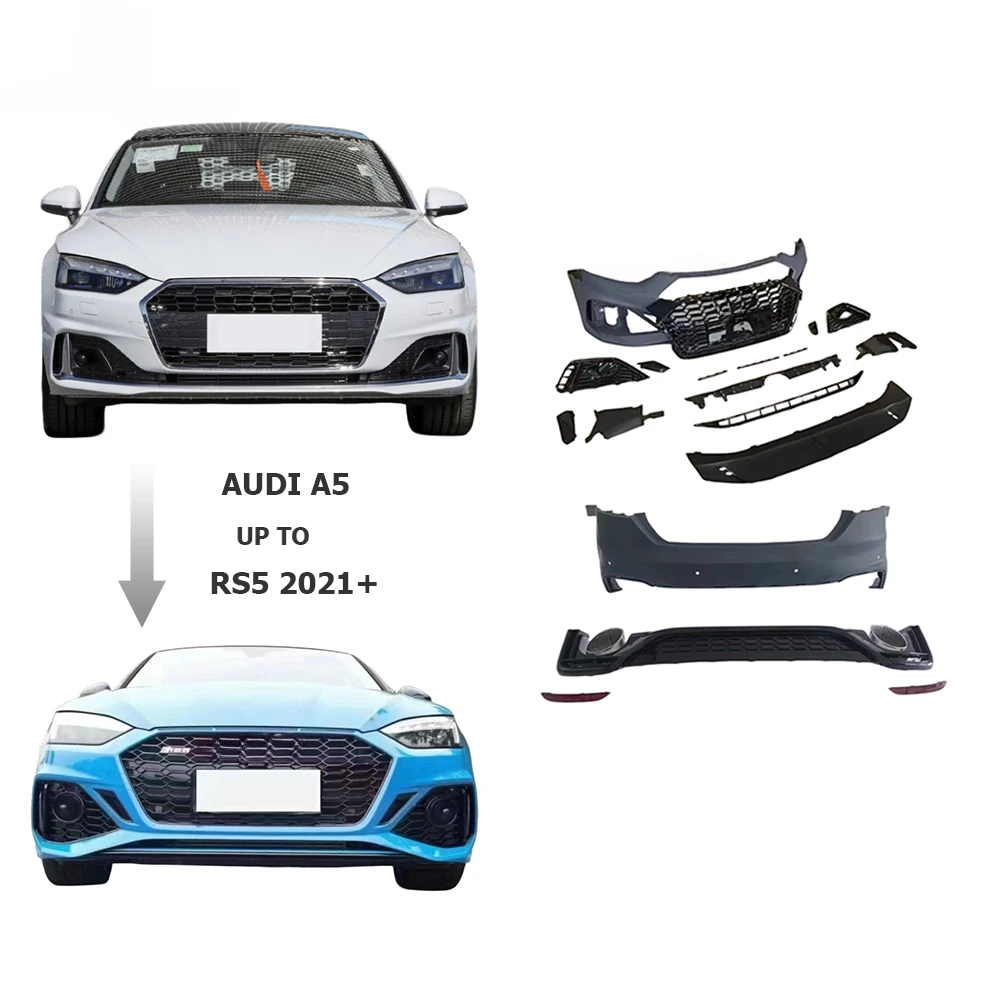 Комплект кузова для Audi A5 2021 года обновления до RS5 стиль передний бампер задний бампер автомобильные аксессуары автонастройка часть автомобильные бамперы
Комплект кузова для Audi A5 2021 года обновления до RS5 стиль передний бампер задний бампер автомобильные аксессуары автонастройка часть автомобильные бамперы