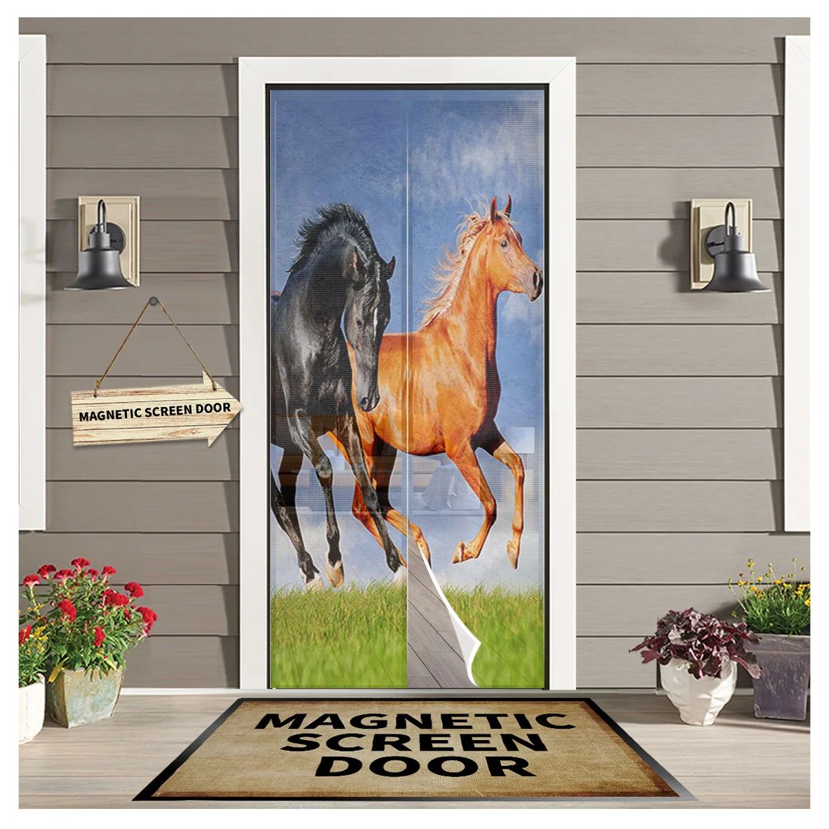 Grassland Horse Sky Door Curtain Bedroom Magnetic Mosquito Screen Kitchen Insect Proof Window Mosquito Net
Grassland Horse Sky Door Curtain Bedroom Magnetic Mosquito Screen Kitchen Insect Proof Window Mosquito Net
