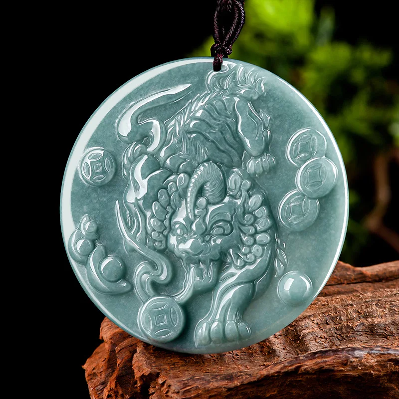 Maichuang/Hand Carved/Jade Ice Species Blue Water Lucky Pixiu Emerald Necklace Pendant Fashion Fine Jewelry MenWomen Couple Gift
Maichuang/Hand Carved/Jade Ice Species Blue Water Lucky Pixiu Emerald Necklace Pendant Fashion Fine Jewelry MenWomen Couple Gift