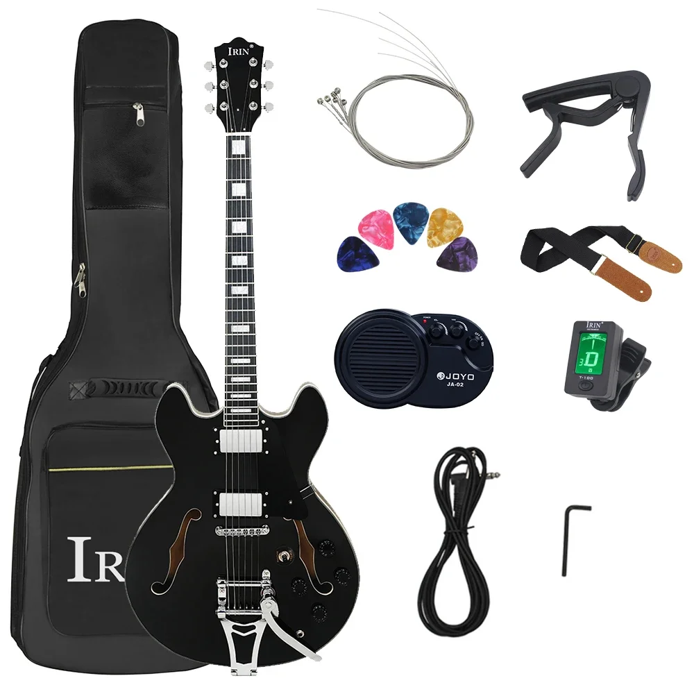 Jazz Hollow Electric Guitar 6 String 22 Frets Maple Body Electric Guitarra with Bag Amp Tuner Capo Guitar Parts & Accessories
Jazz Hollow Electric Guitar 6 String 22 Frets Maple Body Electric Guitarra with Bag Amp Tuner Capo Guitar Parts & Accessories