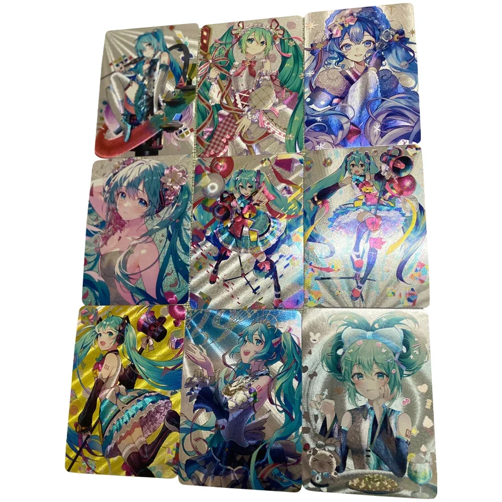 9 шт./компл. грубые флеш-карты Hatsune Miku ACG Kawaii Классическая игра Аниме коллекционные карты Подарочные игрушки
9 шт./компл. грубые флеш-карты Hatsune Miku ACG Kawaii Классическая игра Аниме коллекционные карты Подарочные игрушки