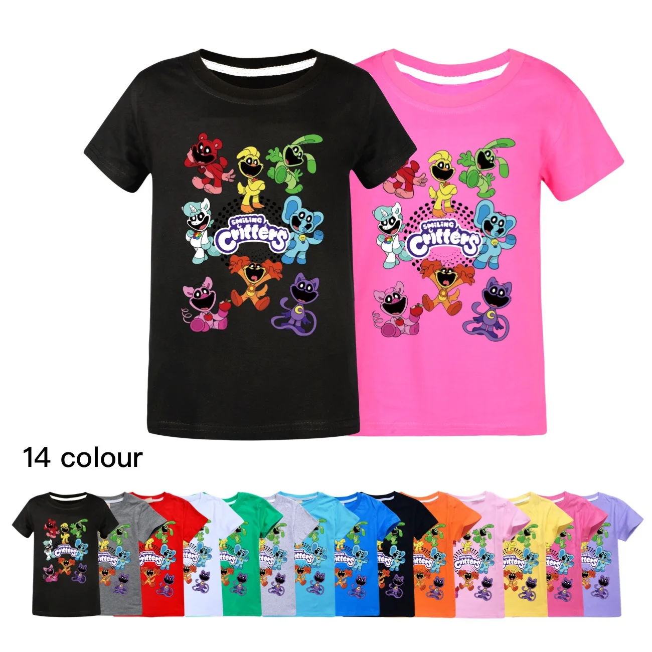 

2024 New Summer Hot Game Smiling Critters Tshirt Kids 3D Printed T-Shirt for Boys Cat Nap Clothes Teen Girls Casual Streetwear
