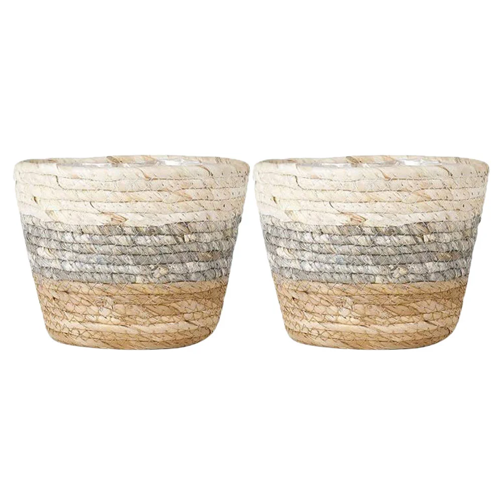 2 Pcs Flower Basket Plant Pot Cachepot for Flowers Pots Plants Woven Laundry Succulent Planters Decorate
2 Pcs Flower Basket Plant Pot Cachepot for Flowers Pots Plants Woven Laundry Succulent Planters Decorate