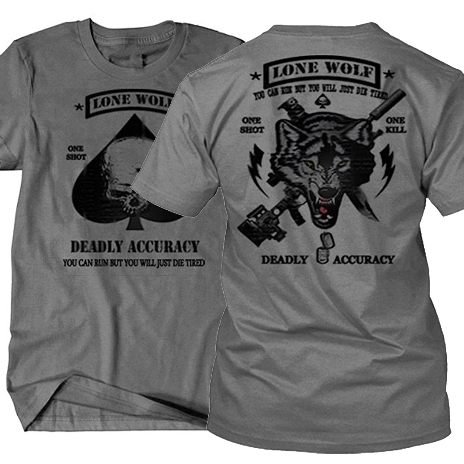 One Shot One Kill, Deadly Accuracy. Army Lone Wolf Sniper T Shirt. Short Sleeve 100% Cotton Casual T-shirts Loose Top Size S-3XL
One Shot One Kill, Deadly Accuracy. Army Lone Wolf Sniper T Shirt. Short Sleeve 100% Cotton Casual T-shirts Loose Top Size S-3XL