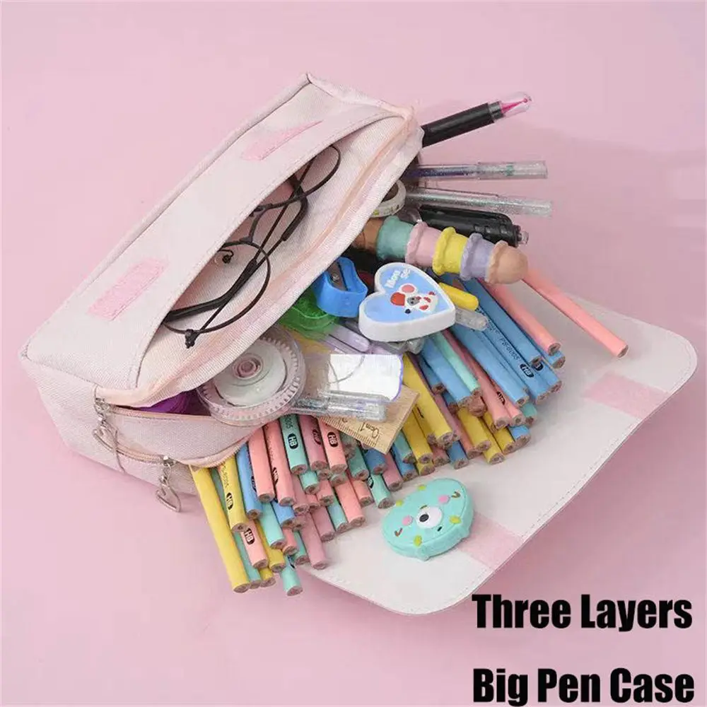 Generic Cute Cat Pencil Case Big Pencil Box Portable
