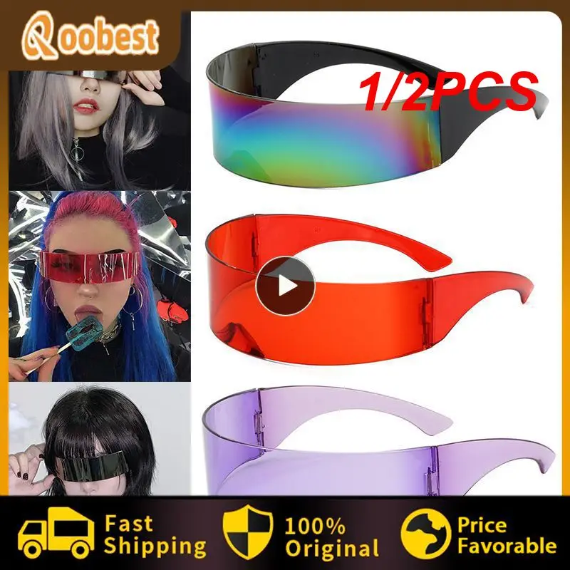 1/2PCS Party Glasses Visor Wrap Shield Large Mirror Sunglasses Riding Windproof Glasses Fashion Personality Glasses Riding
1/2PCS Party Glasses Visor Wrap Shield Large Mirror Sunglasses Riding Windproof Glasses Fashion Personality Glasses Riding